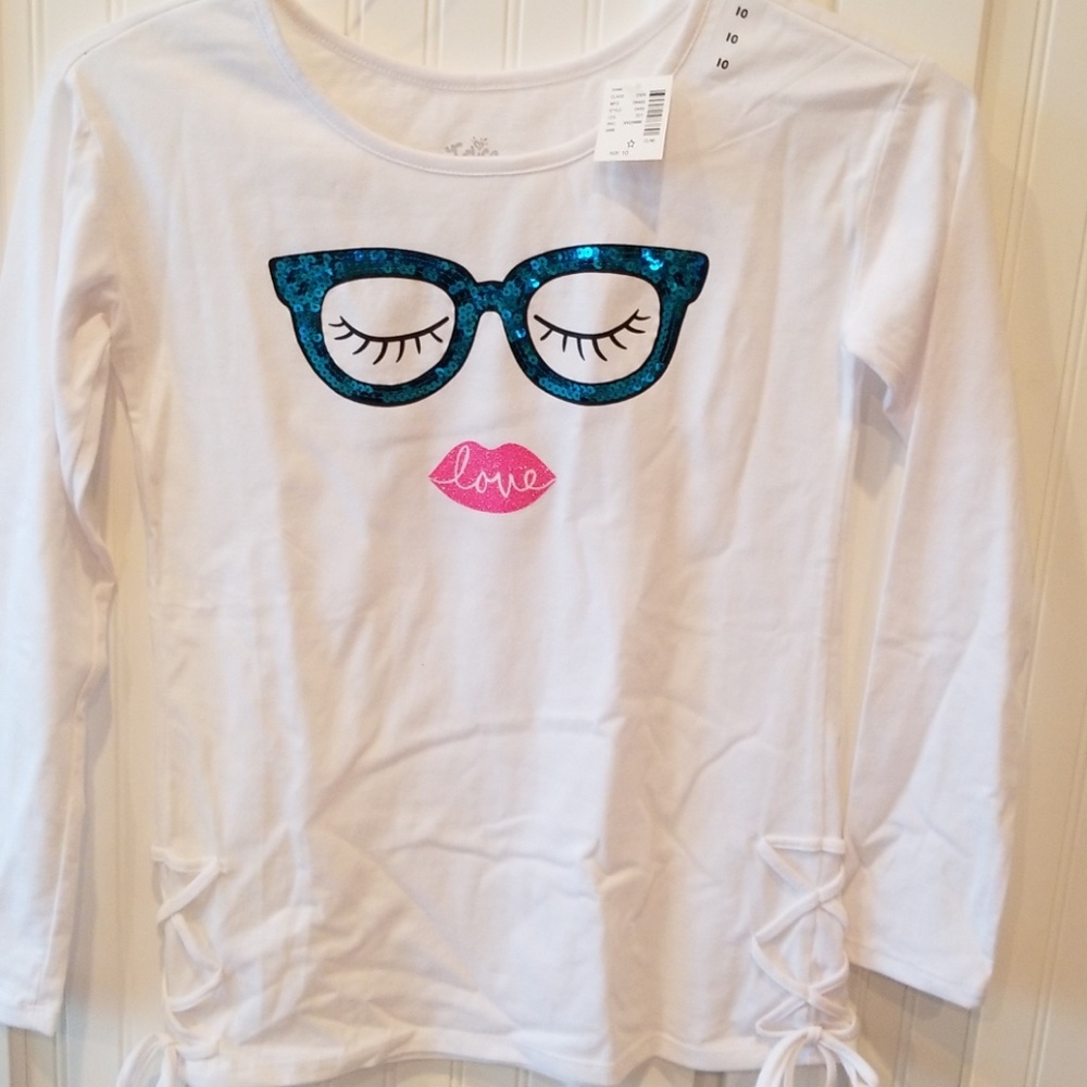 Girls size 10 long sleeve shirt